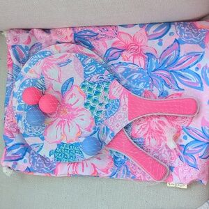 Lilly Pulitzer Paddle Ball Set Pink and Blue NIB